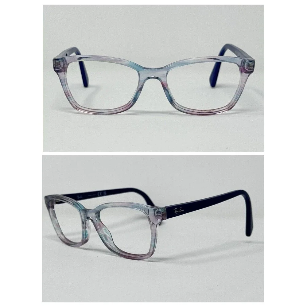 Ray-Ban RB1591 3807 Transparent Purple Blue Kids Eyeglass Frames 48-16-130
